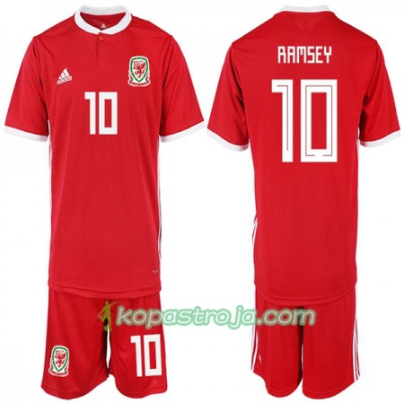 Billiga Fotbollströjor Wales RAMSEY 10 Barn Hemma tröja 2018/19 Kortärmad
